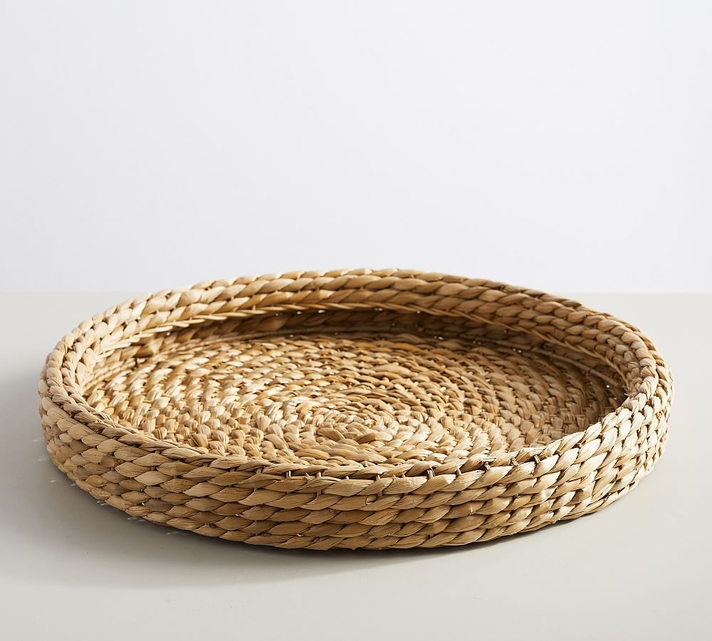 Handwoven Seagrass Round Tray, Large - Image 0