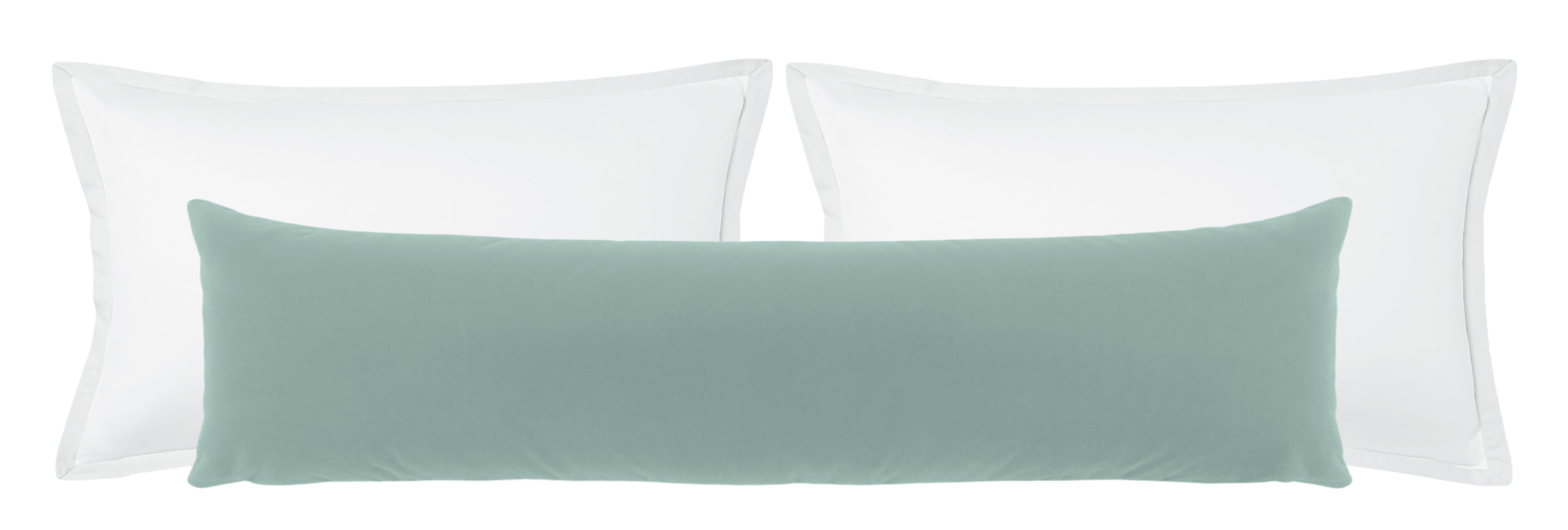 THE XL LUMBAR :: MOHAIR VELVET // CERULEAN BLUE - 14" X 48" - Image 2