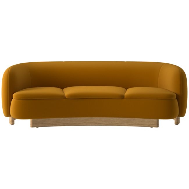 Muir 90" Curved Sofa Luca Turmeric - Image 0