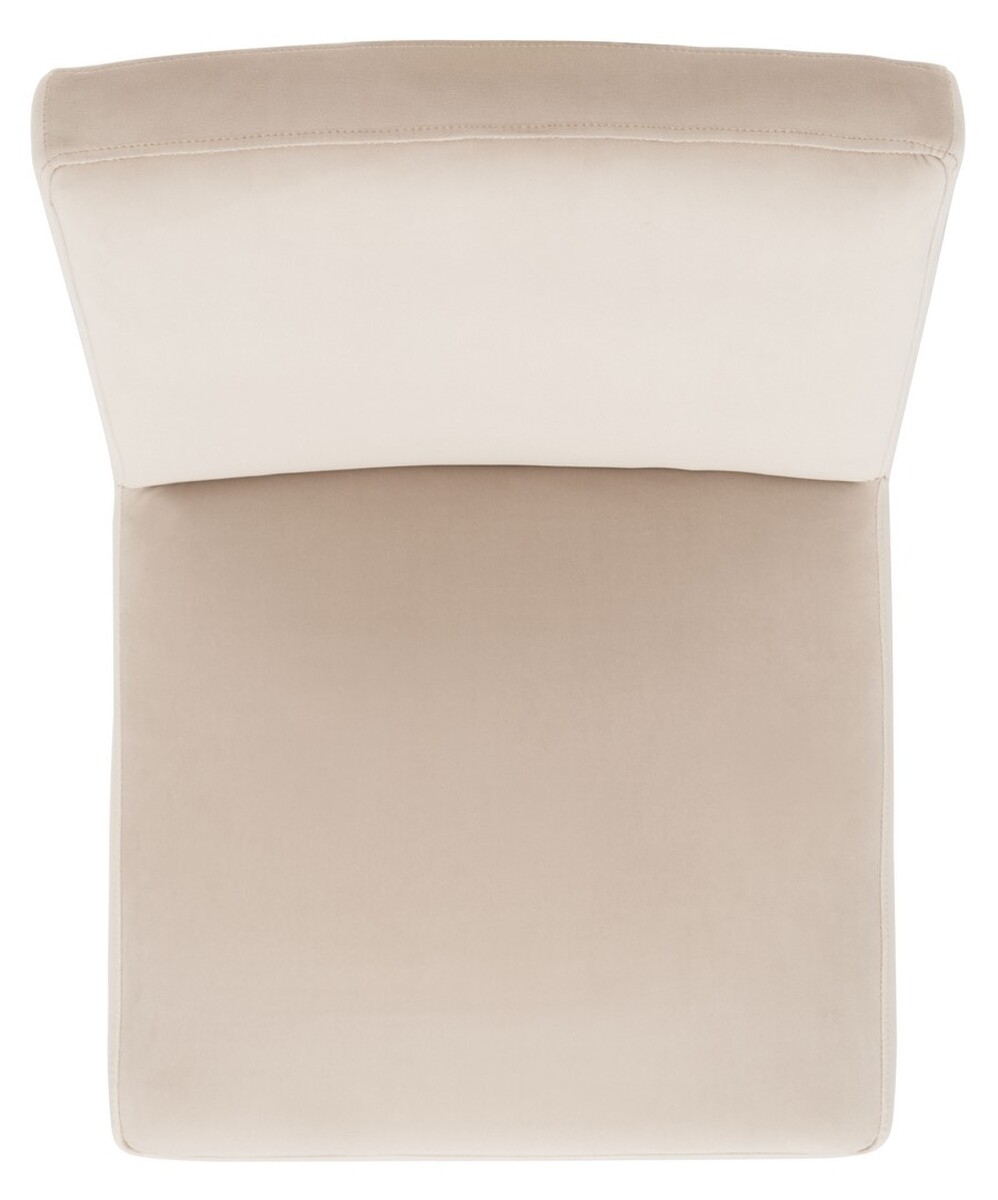 Jenette Dining Chair - Taupe / Gold - Safavieh - Image 4