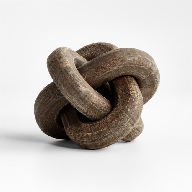 Black Wood Knot Sculpture 8" - Image 0