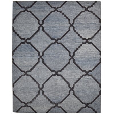 One-of-a-Kind Hand-Knotted 8' x 10' Wool Area Rug in Blue/Black - Image 0