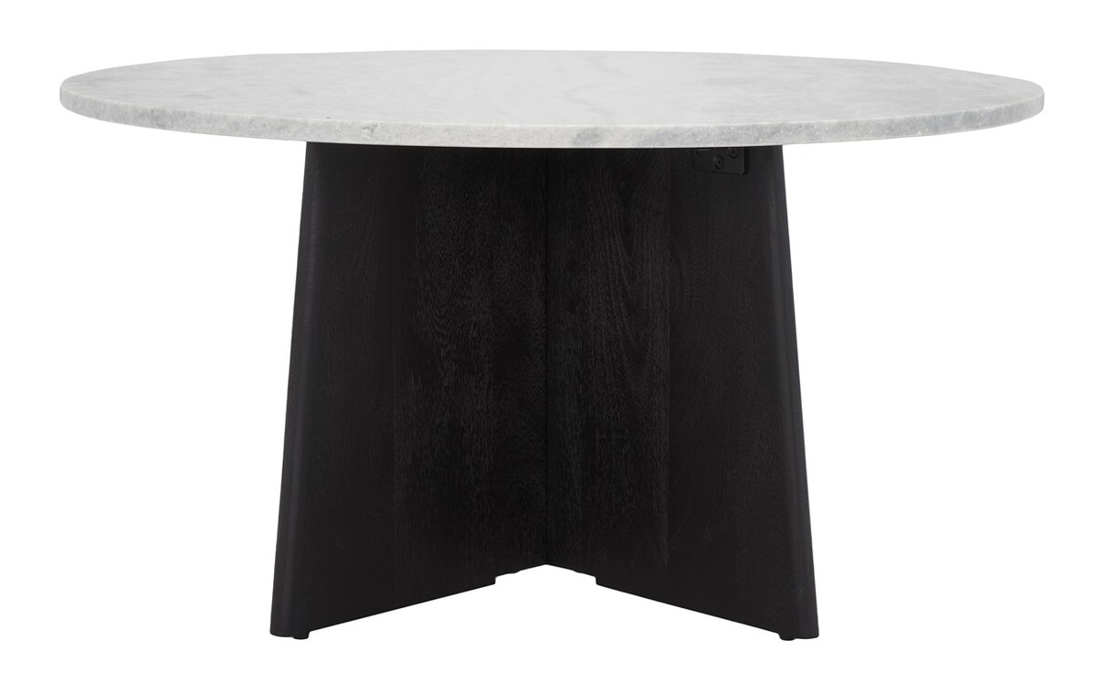 Madilynn Round Wood Coffee Table - Black/Light Grey - Image 0