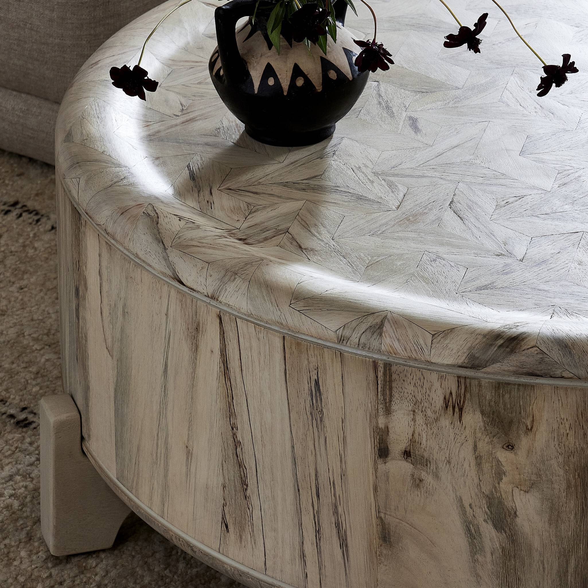 Zora Coffee Table - Whitewashed Spalted Primavera - Image 10