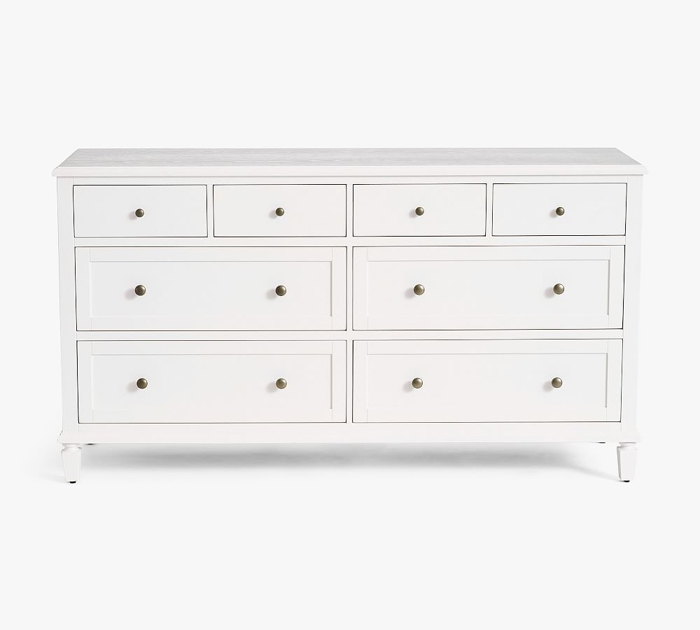 Sausalito Wood 8-Drawer Wide Dresser, Montauk White - Image 0