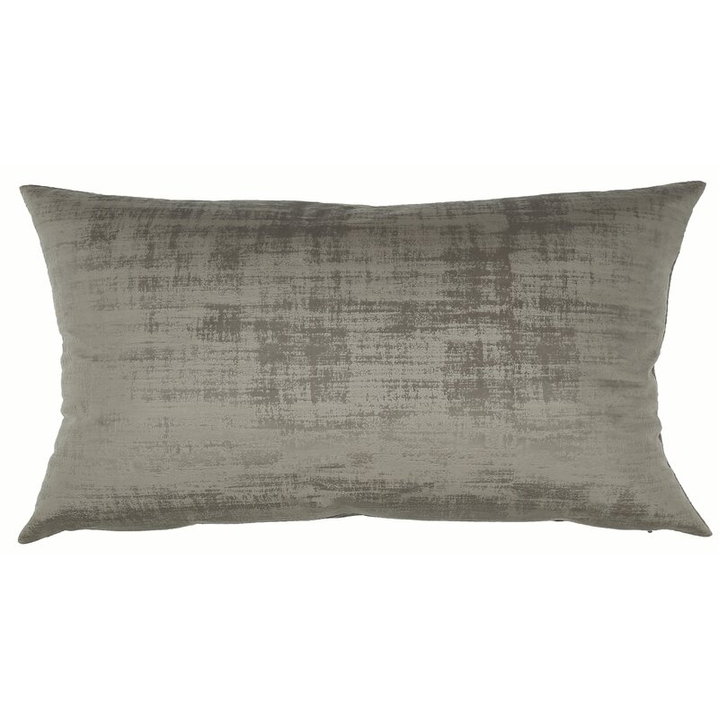 TOSS by Daniel Stuart Studio Dublin Feather Abstract Lumbar Pillow Color: Slate, Size: 16" H x 30" W - Image 0