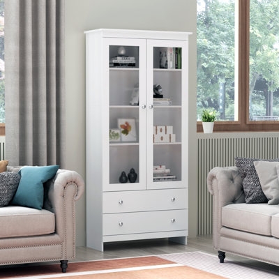 White Display Cabinet With Acrylic Door - Image 0