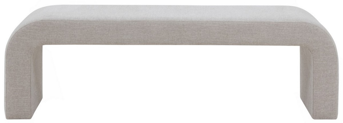 Caralynn Upholstered Bench  - Light Grey - Safavieh - Image 0