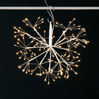 12" Christmas Large LED White Ball Burst, White - Image 0