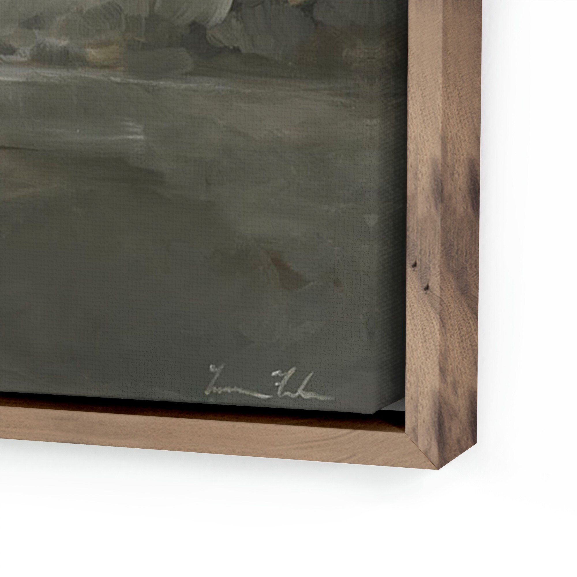 The Farm by Lauren Fuhr - Rustic Walnut Floater - Image 1