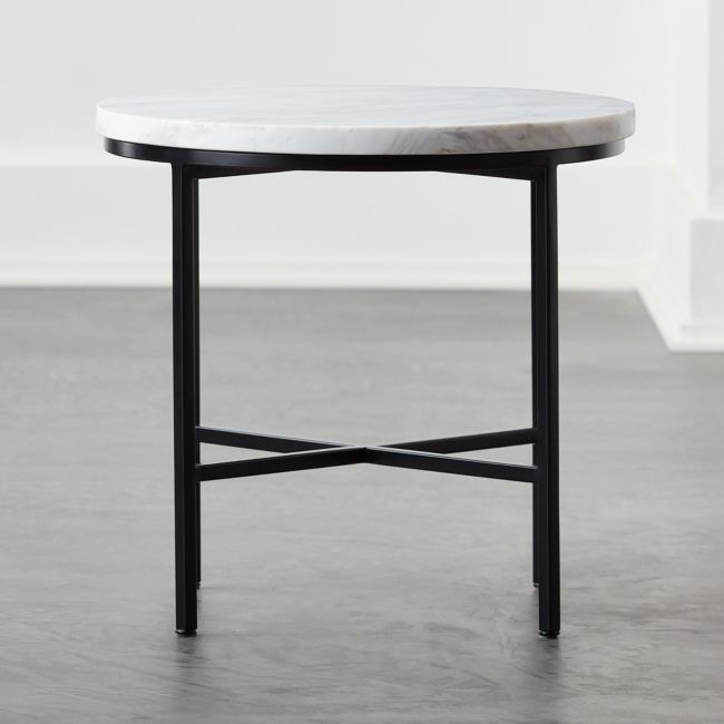 Irwin White Marble Side Table by Paul McCobb - Image 0