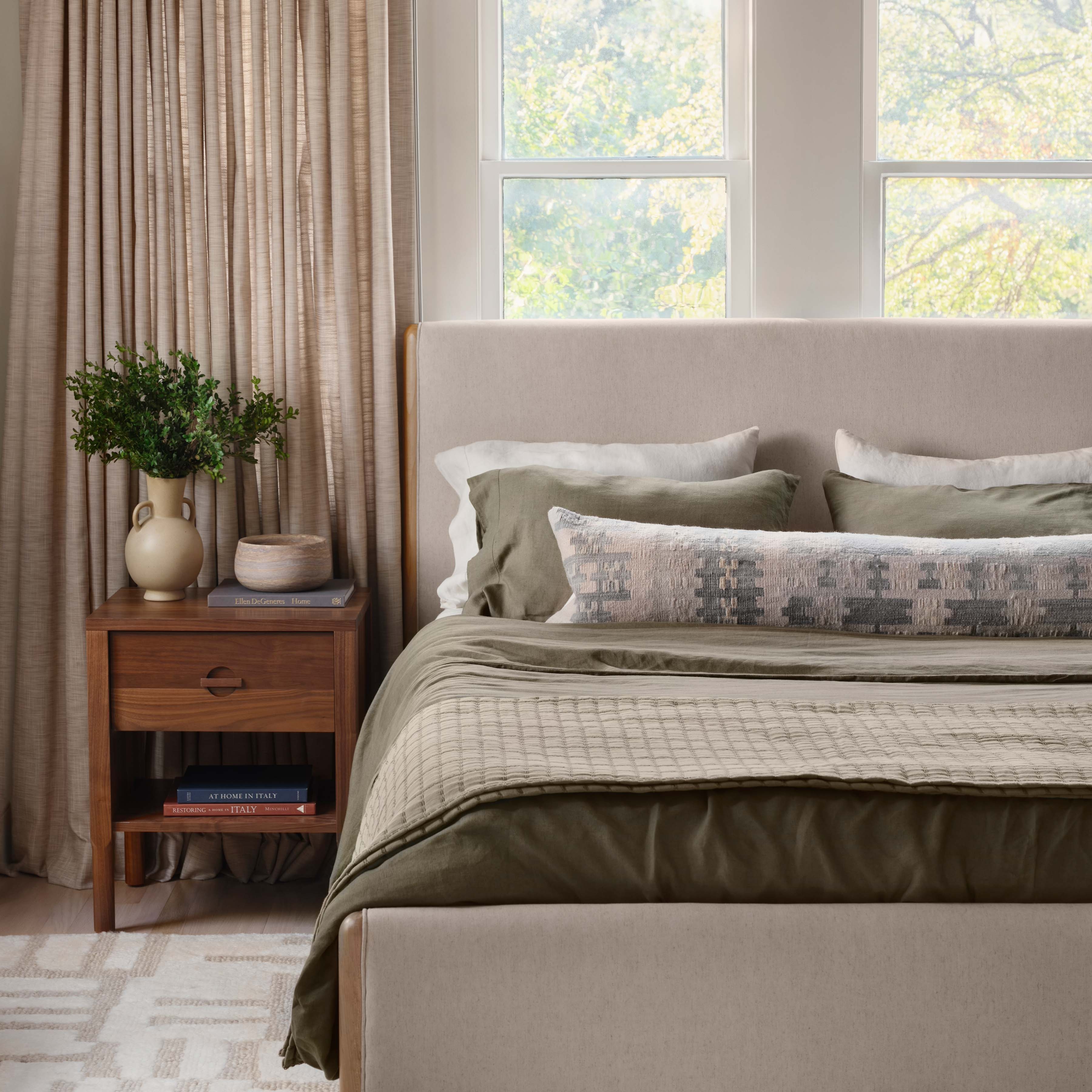 The Citizenry Akara Kilim Lumbar Pillow | 12" x 48" | Blue - Image 5