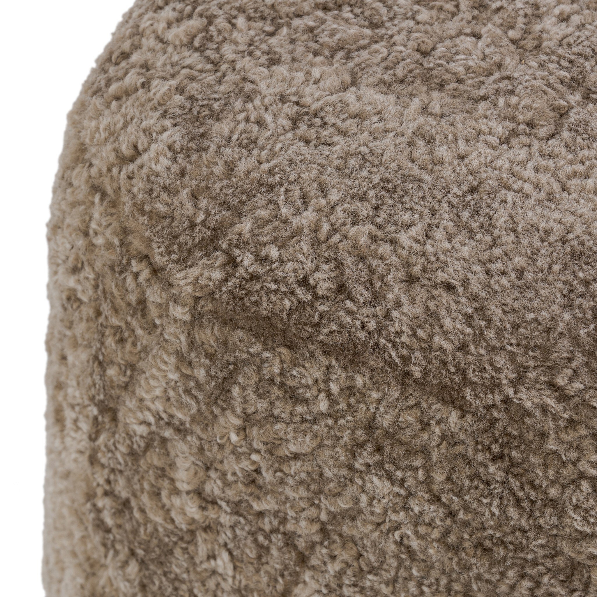 Bilbury Ottoman - Taupe Shearling - Image 4