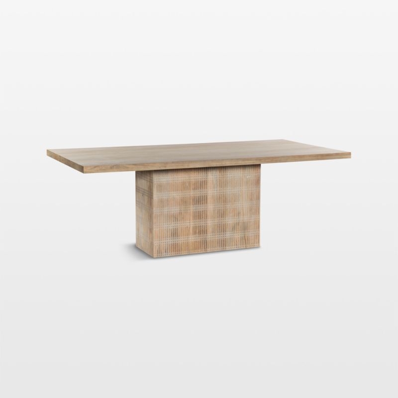 Ivan 84" Light Wash Wood Dining Table - Image 1