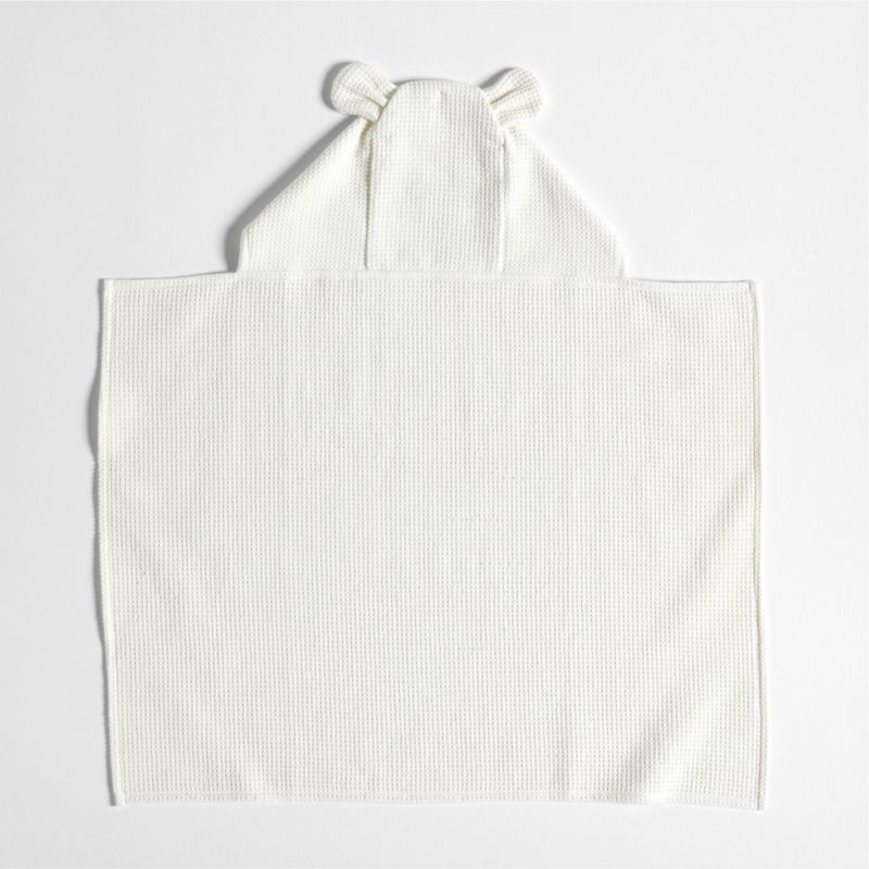 Bear Organic Waffle Hooded Baby Towel - Image 3
