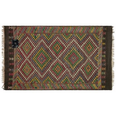 One-of-a-Kind Theiss Hand-Knotted 1960s Turkish Brown/Green 5'10" x 9'10" Area Rug - Image 0