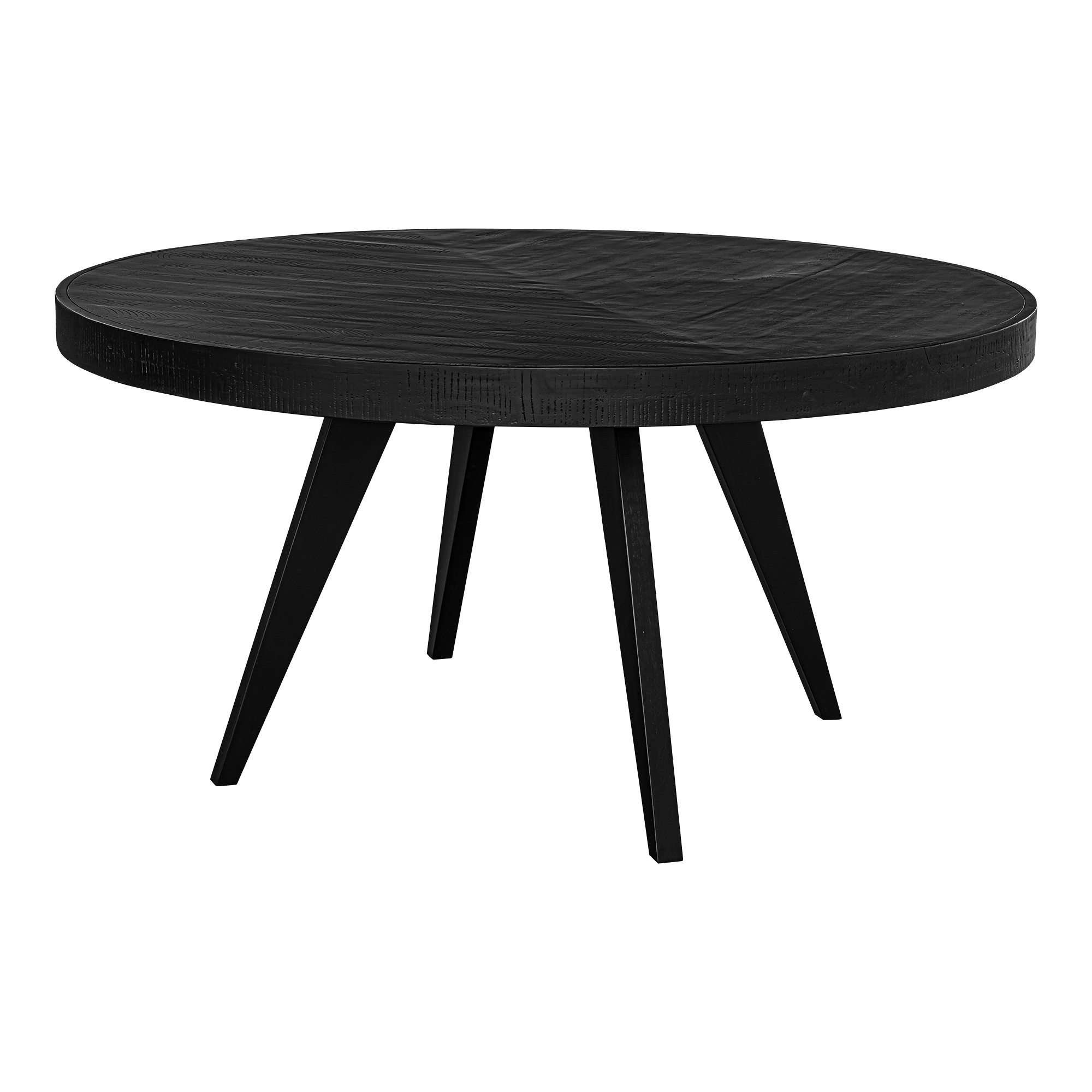 Parq 60 Inch Round Dining Table Black - Image 1