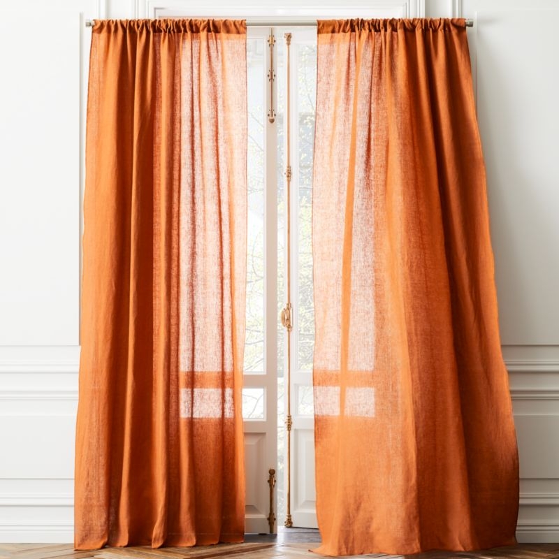 Linen Copper Curtain Panel 48"x108" - Image 1