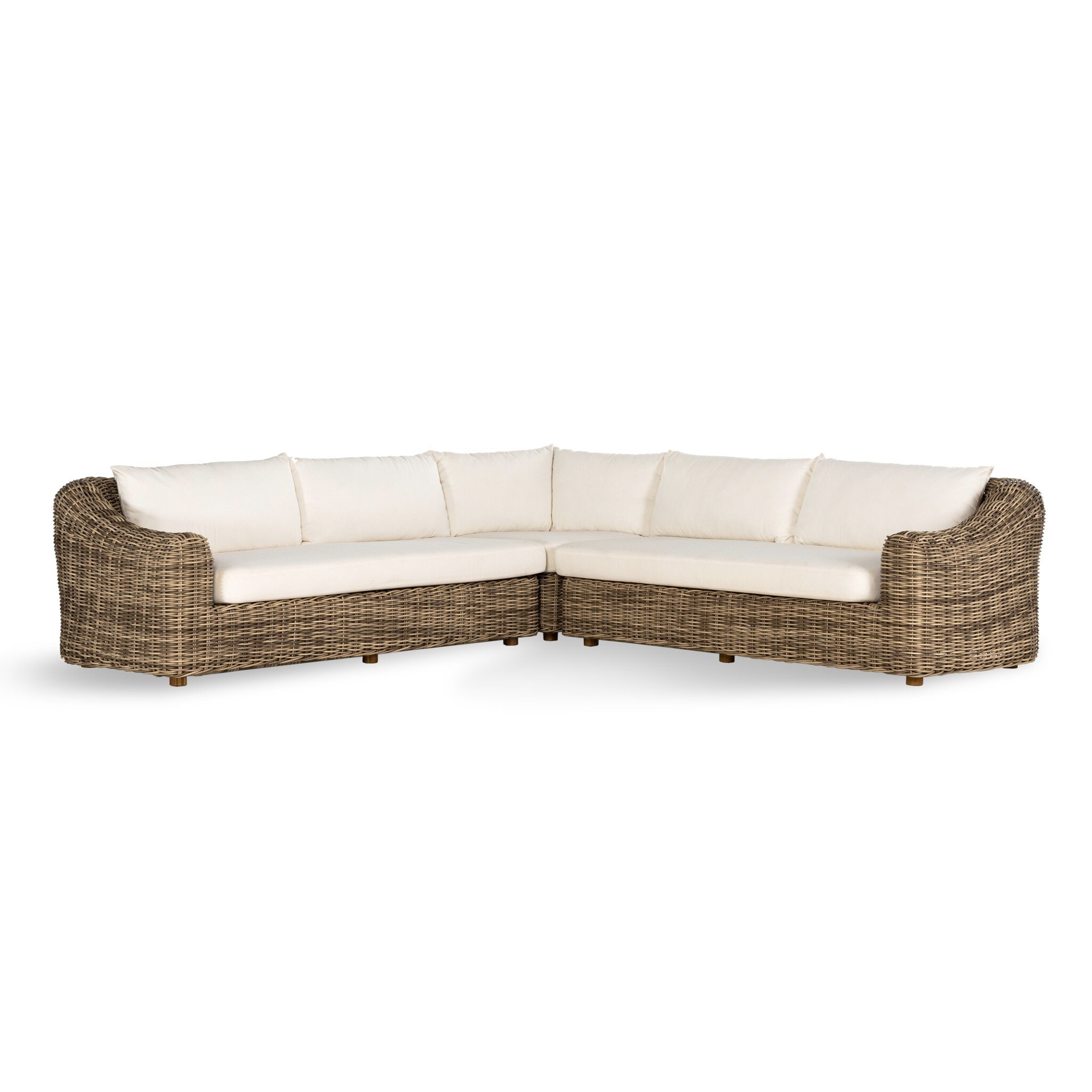 Messina Outdoor 3-Piece Sectional - Venao Ivory - Image 1