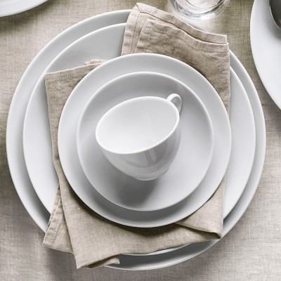 Pillivuyt Coupe Porcelain 16-Piece Dinnerware Set with Pasta Bowl, White - Image 4