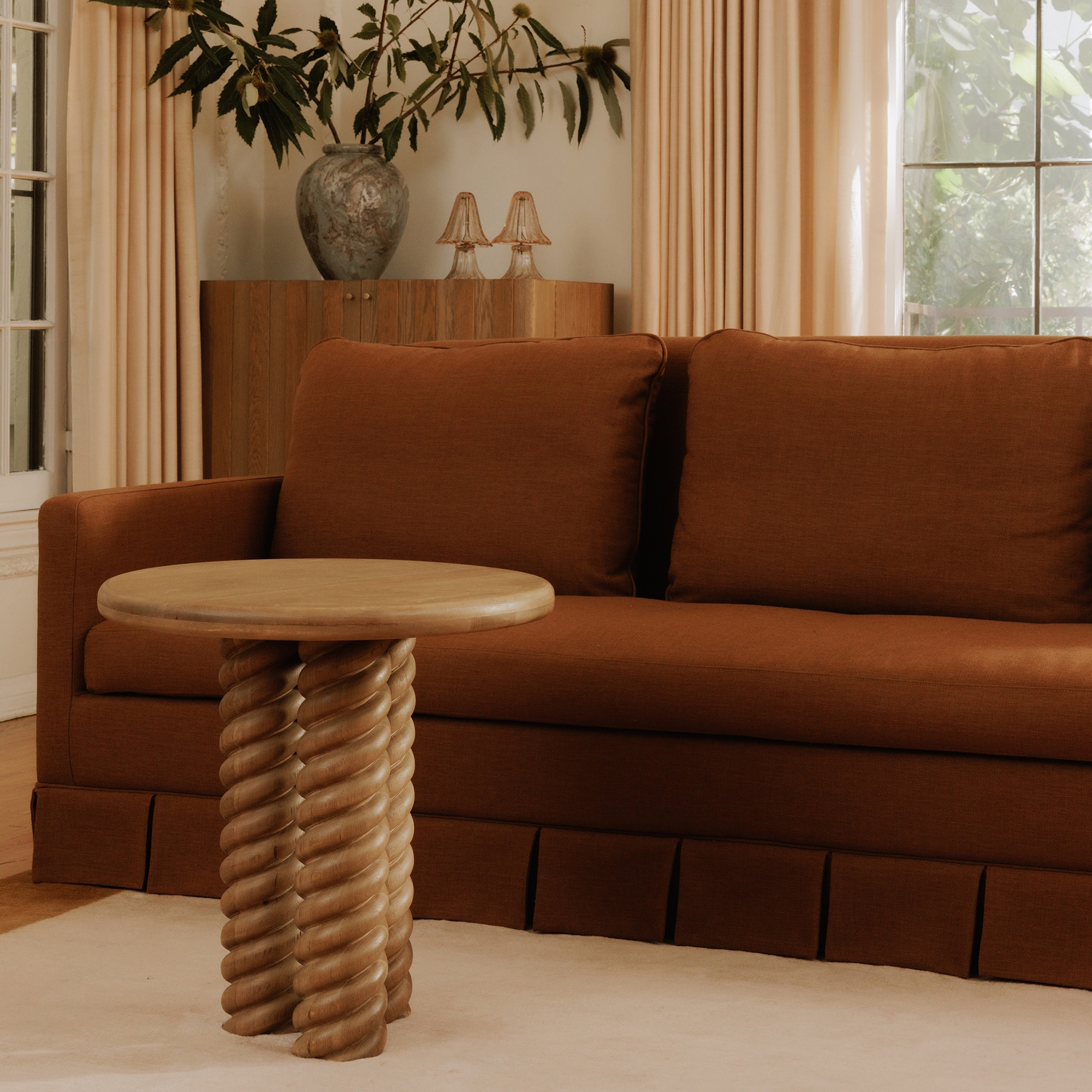 Treccia Side Table Oak - Image 6