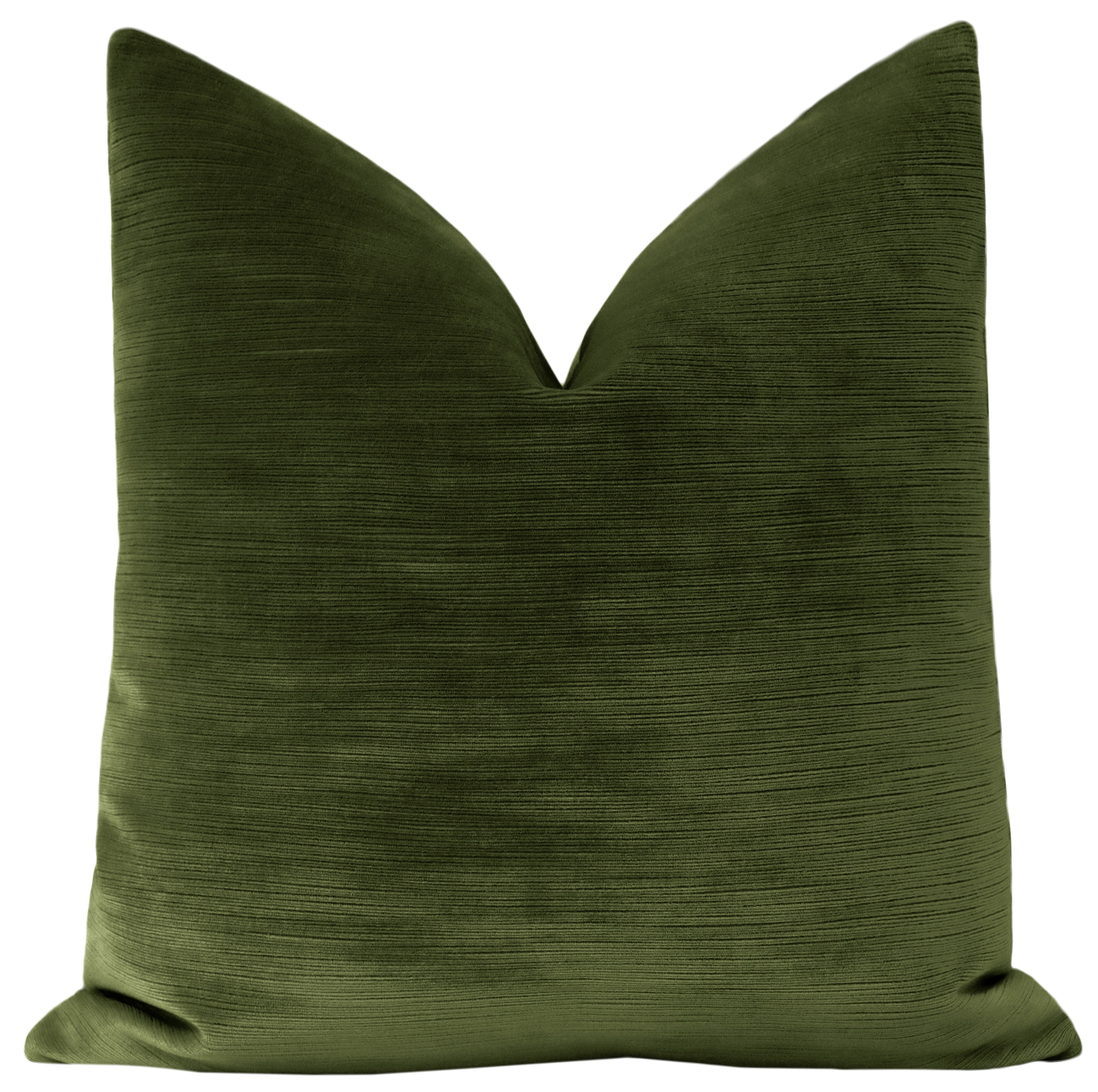 STRIE VELVET // OLIVE - 20” X 26” STANDARD SHAM - Image 0