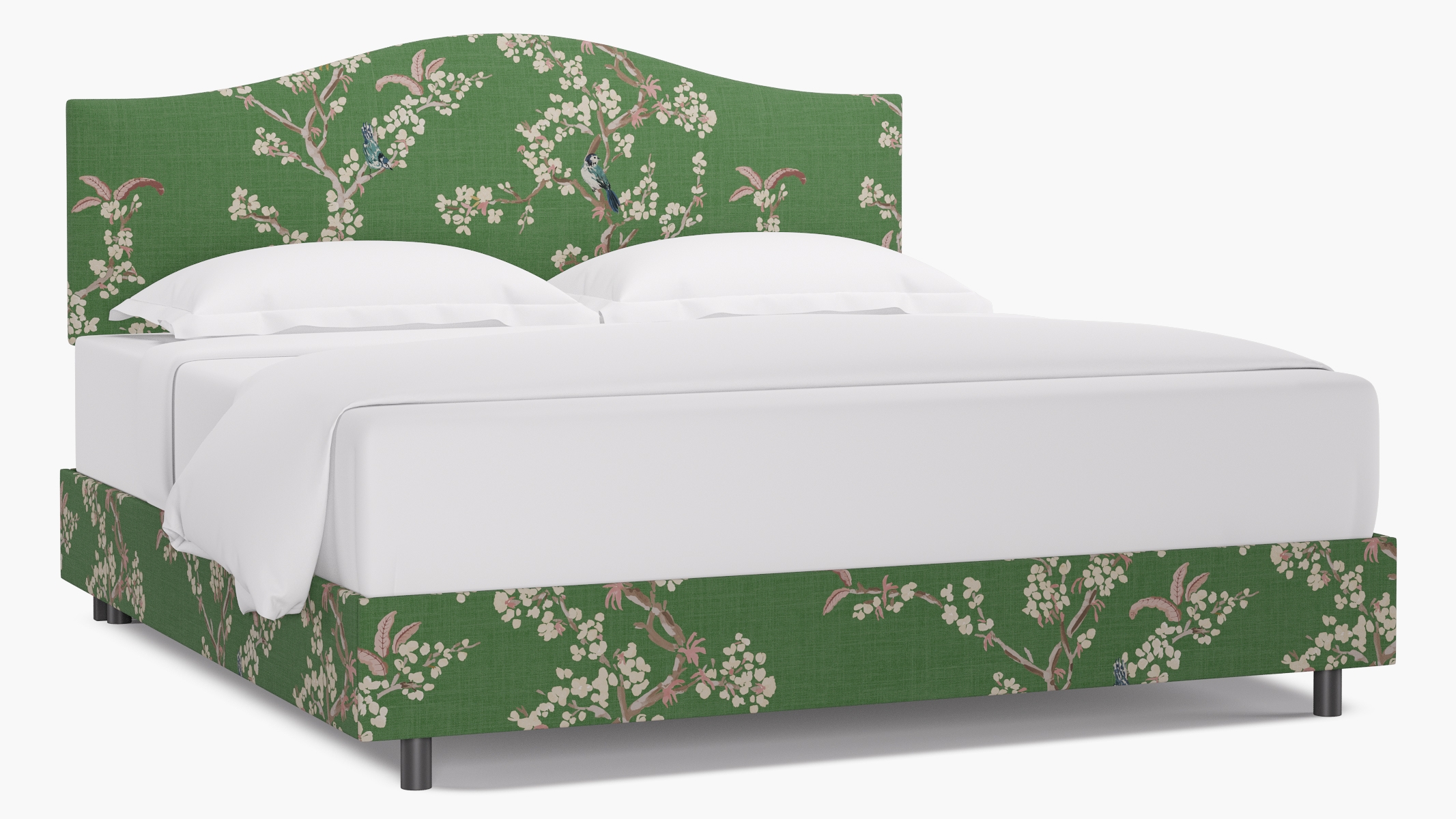 Camelback Bed, Jade Cherry Blossom, King - Image 0