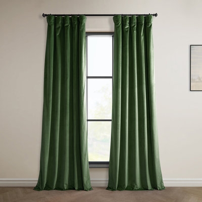 Matra Plush Velvet Curtains for Bedroom - Room Darkening Curtains for Living Room Window Single Panel - Image 0