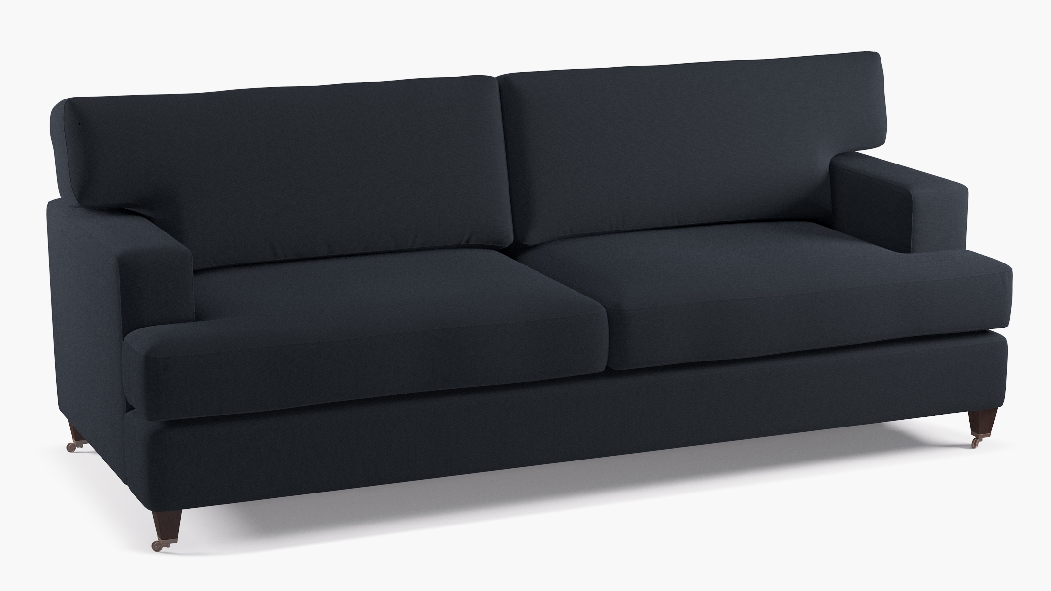 Classic Sofa, Navy Everyday Linen, Espresso - Image 1