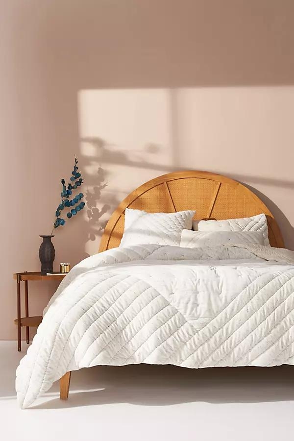 Textured Arlo Quilt By Anthropologie in Blue Size Q top/bed - Image 0