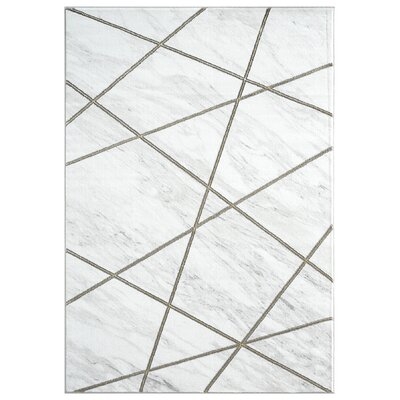 Middlesex Geometric Gray Area Rug - Image 0