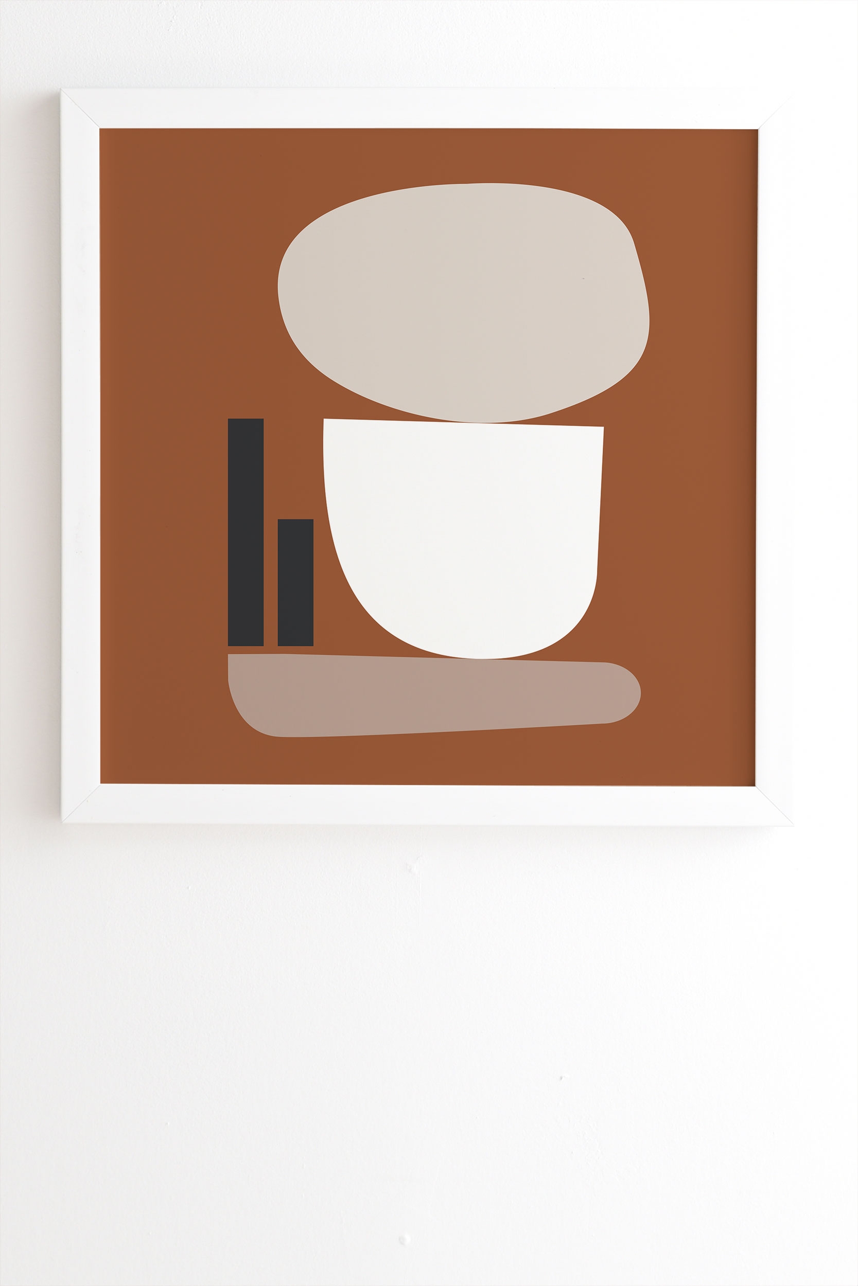 Shape Study 11 by mpgmb - Framed Wall Art Basic White 30" x 30" - Image 0