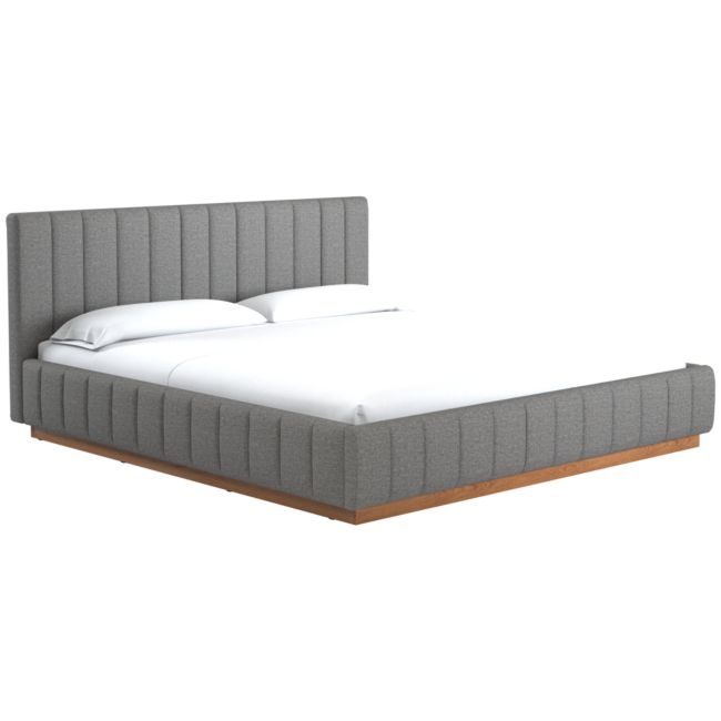 Forte Taylor Felt Grey King Natural Bed - Image 0