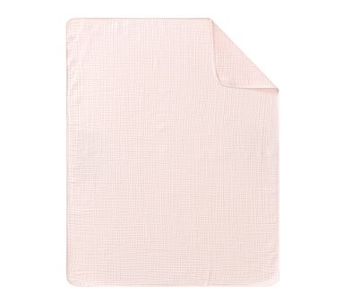 Organic Muslin Baby Blanket, Blush - Image 0