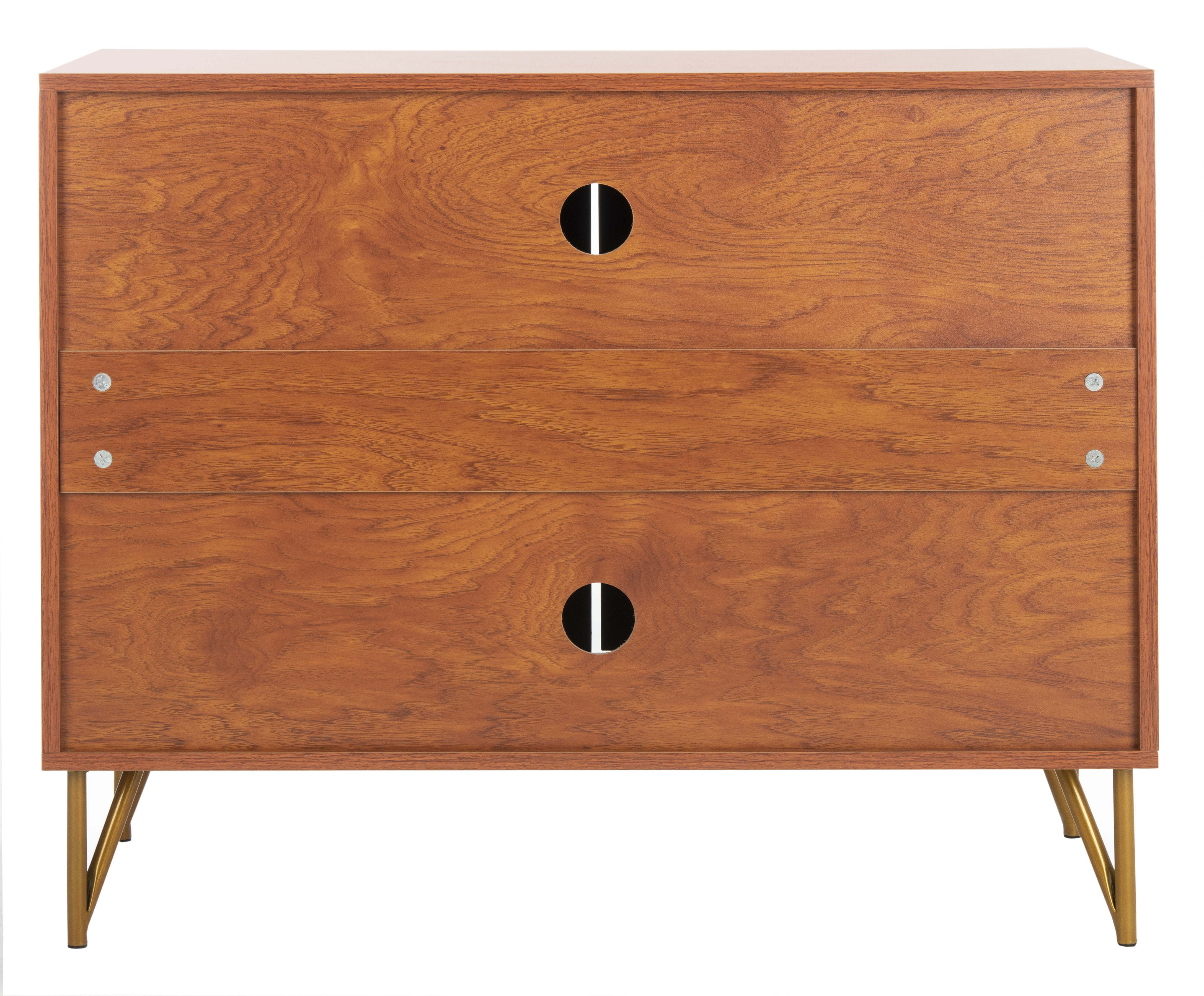 Pine 2 Door Modular Tv Unit - Natural/Gold - Safavieh - Image 3