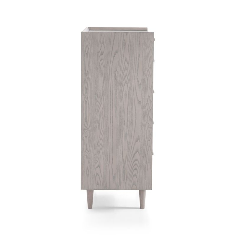 Tate Stone Grey Wood 5-Drawer Chest - Image 3