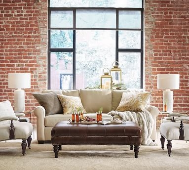 Buchanan Roll Arm Upholstered Grand Sofa 93.5", Polyester Wrapped Cushions, Performance Boucle Oatmeal - Image 6