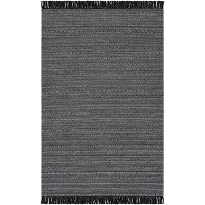 Baumgardner Striped Handmade Flatweave Black/Gray Indoor / Outdoor Area Rug - Image 0