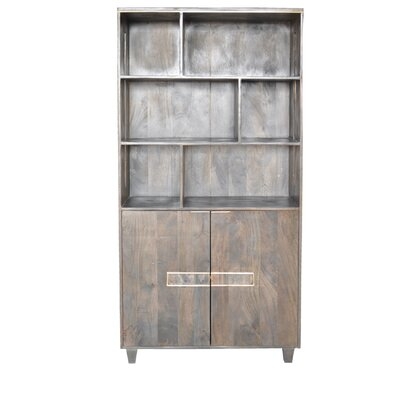78" H x 38" W Solid Wood Geometric Bookcase - Image 0