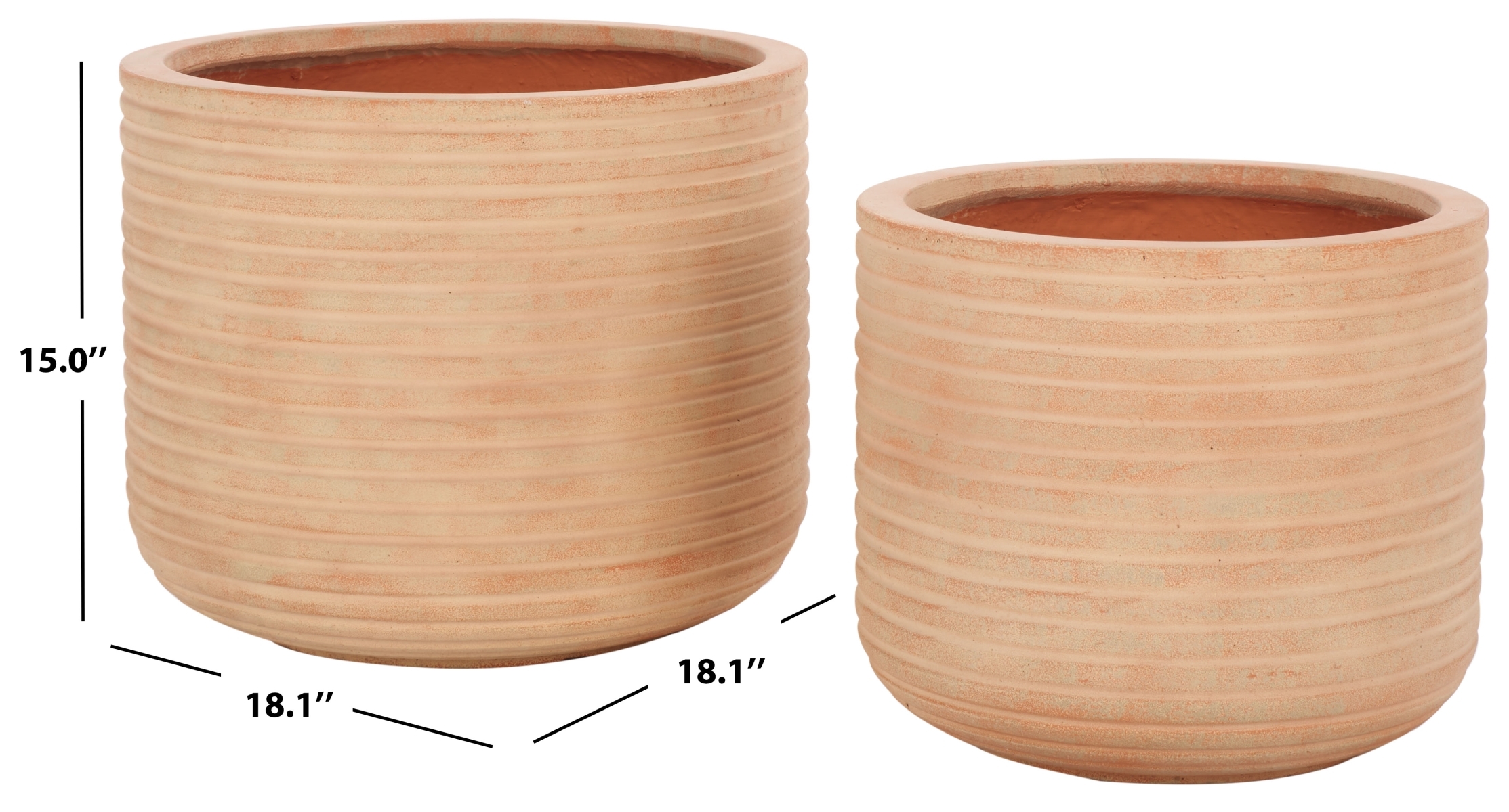 Indoor-Outdoor Nardo Planter Pot - Set Of 2 - Terracotta - Safavieh - Image 5
