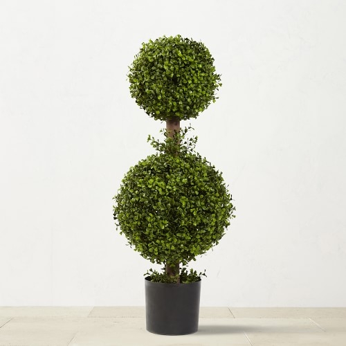 Double Boxwood Topiary, 35" - Image 0