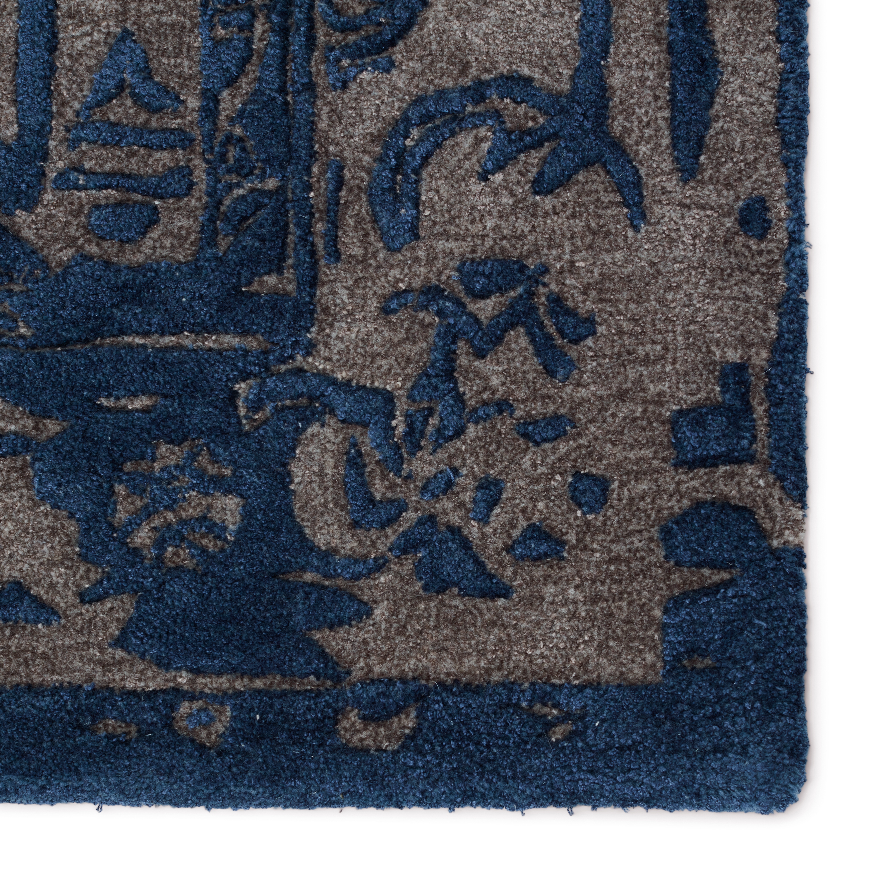 Alvea Handmade Medallion Blue/ Gray Area Rug (8'X10') - Image 3
