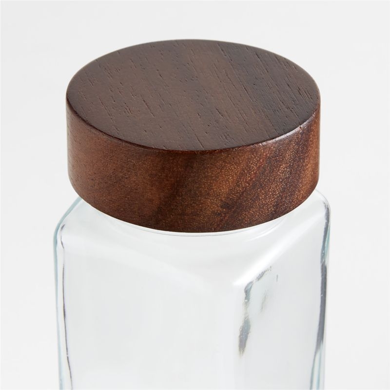 Crate & Barrel Spice Jar with Acacia Lid - Image 2