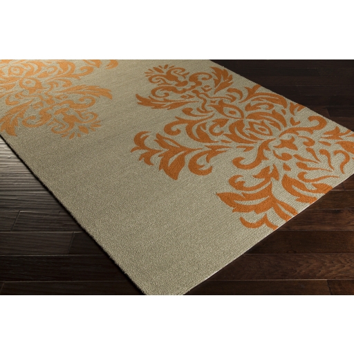 Rain Orange Outdoor 2'6" x 8' Handmade Rug - Image 5