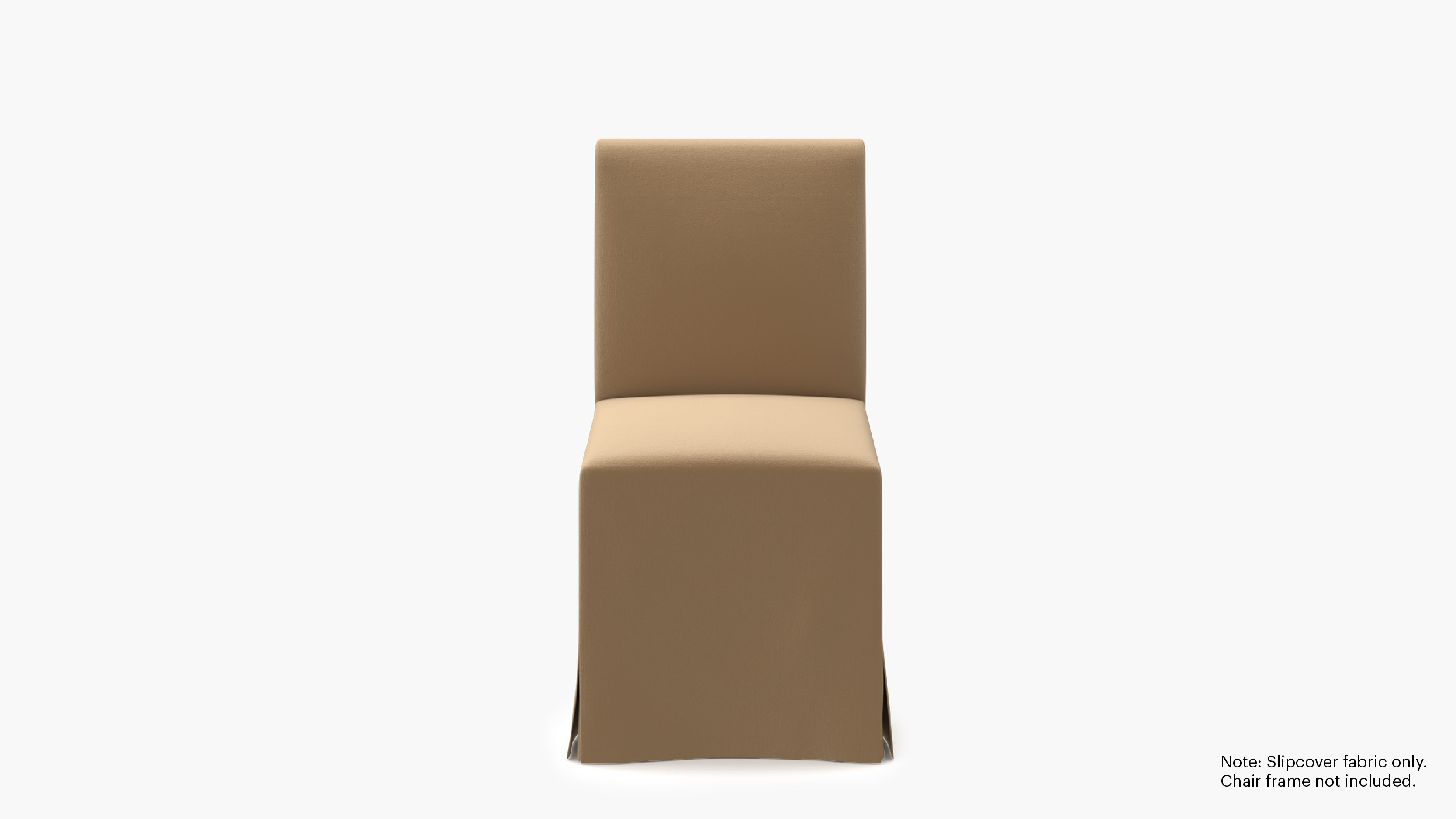 Slipcovered Signature Dining Chair - Cover Only, Camel Performance Plush Velvet - Image 0