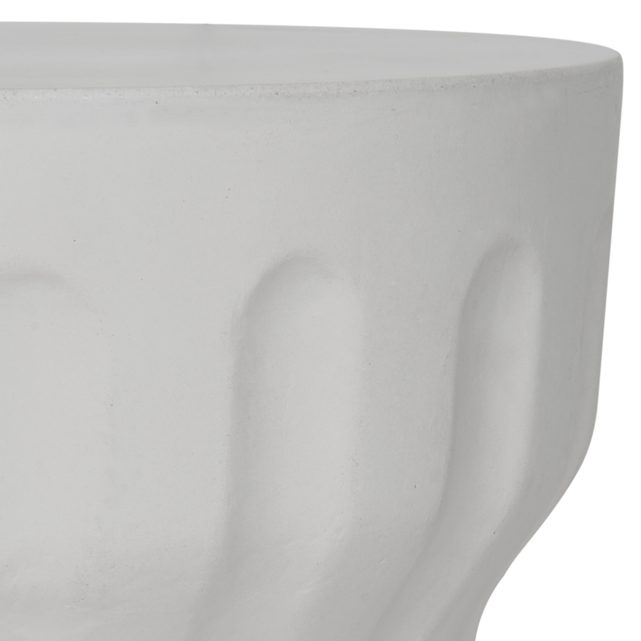 Vesta Indoor/Outdoor Modern Concrete Round 15.3-Inch Dia Accent Table - Ivory - Safavieh - Image 1