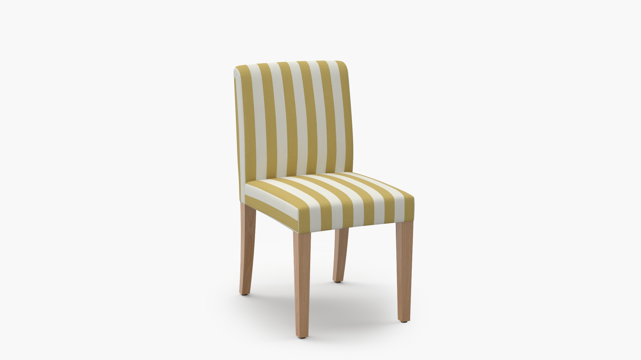 Signature Dining Chair, Citrine Cabana Stripe, Natural Square Tapered Leg - Image 1