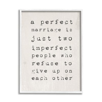 A Perfect Marriage by Daphne Polselli - Textual Art Print on Canvas - Image 0