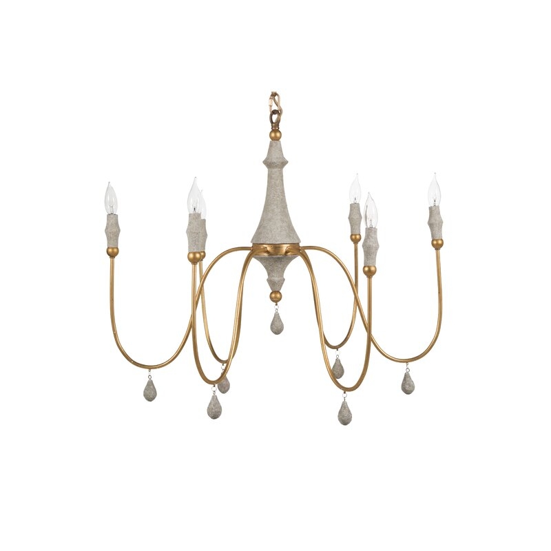 Gabby Clay 6 - Light Candle Style Classic / Traditional Chandelier - Image 0