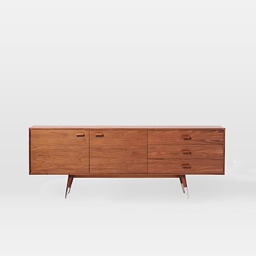 Metal Capped Wood Console - Image 1